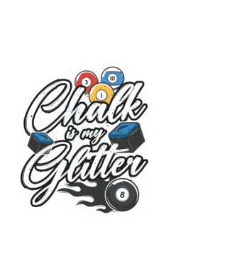 Chalk is my glitter model alb pe tricou