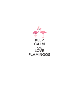 KEEP CALM and love flamingos dark model alb pe tricou