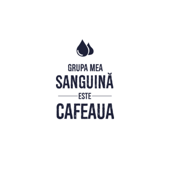 Grupa mea sanguină este cafeaua model alb pe tricou