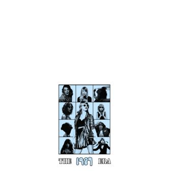 Taylor Swift ERAS blue model negru pe tricou