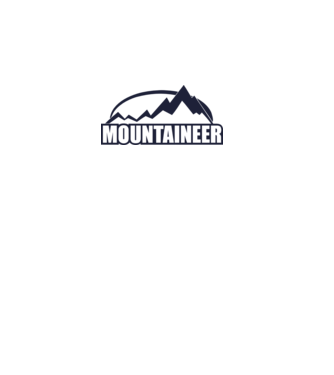 mountaineer model alb pe tricou