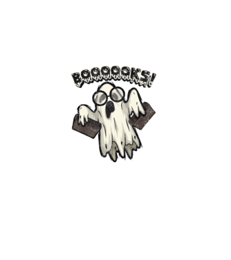 Spooky booookworm model negru pe tricou