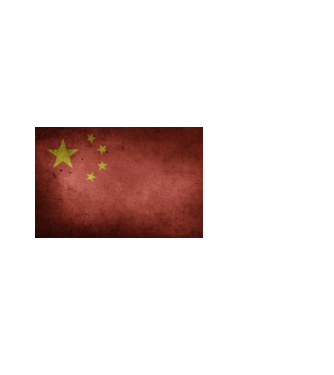 CHINA model alb pe tricou