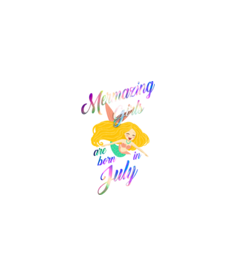 Mermazing girls are born july model negru pe tricou