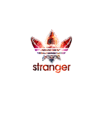 stranger logo poster model negru pe tricou