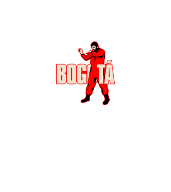 bogota la casa de papel model negru pe tricou