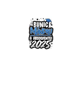 Bunic MÂNDRU a absolventei model alb pe tricou