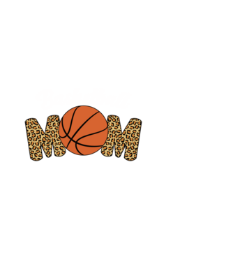 Basketball Mom model negru pe tricou