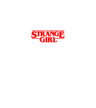 strange girl model negru pe tricou