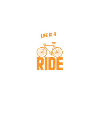 Life is a beautiful ride model negru pe tricou