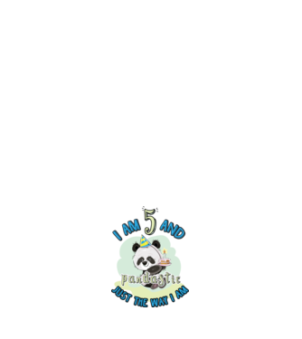 PANDASTIC 5 model alb pe tricou