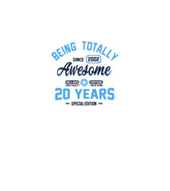 20 years of being totally awesome model alb pe tricou