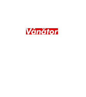 vânător model alb pe tricou