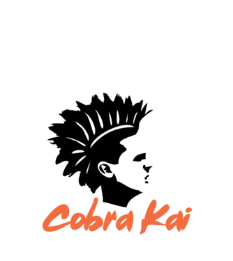 cobra kai punk model alb pe tricou