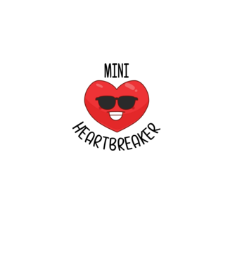 mini heartbreaker model alb pe tricou