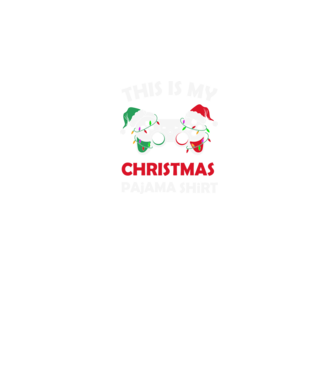 This is my christmas pajama model negru pe tricou