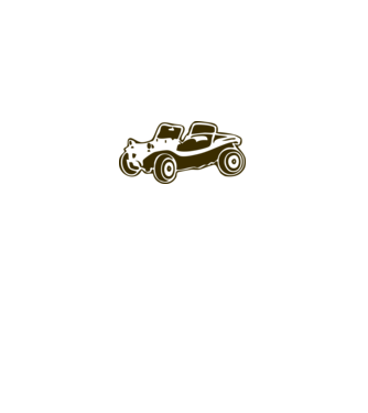 Buggy model alb pe tricou