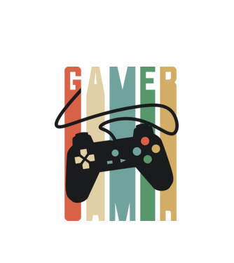 Gamer Controller model alb pe tricou