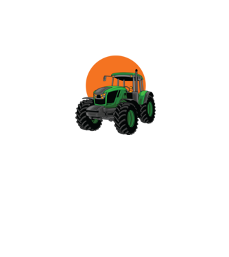 TRACTOR model alb pe tricou