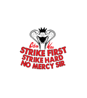Strike first strike hard logo model alb pe tricou
