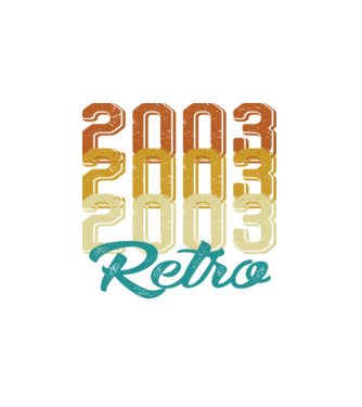 Retro 2003 model alb pe tricou