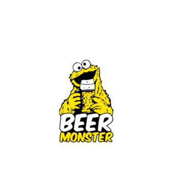 Monstru bere model gri pe tricou