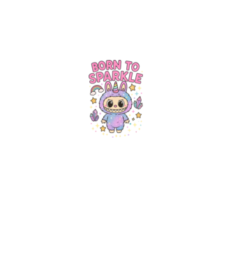 Born to sparkle model negru pe tricou