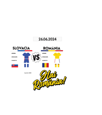SLO-ROU euro 2024 calendar model negru pe tricou