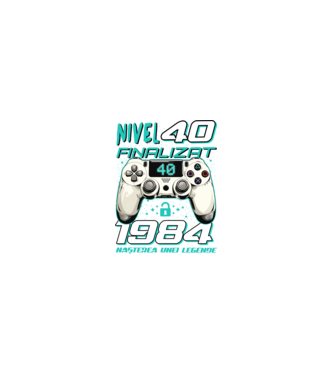 Nivel finalizat 40 1985 model negru pe tricou