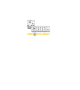 I'm the Groom  model negru pe tricou