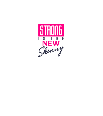 Strong is the new skinny model alb pe tricou