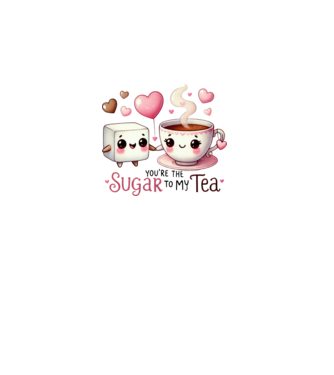 Sugar to my Tea model alb pe tricou