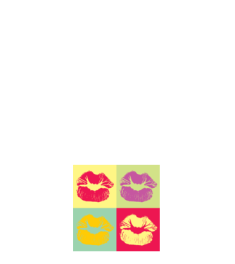 Pop Art Kiss model roșu pe tricou