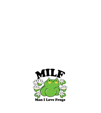MILF man i love frogs model negru pe tricou