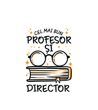Cel mai profesor director model alb pe tricou