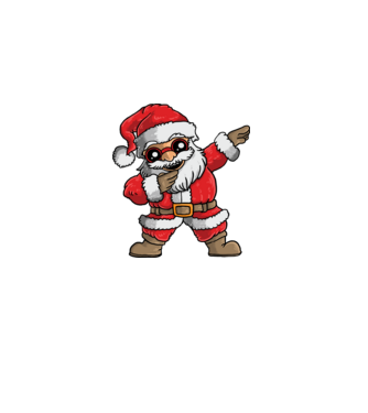 Santa dab model negru pe tricou