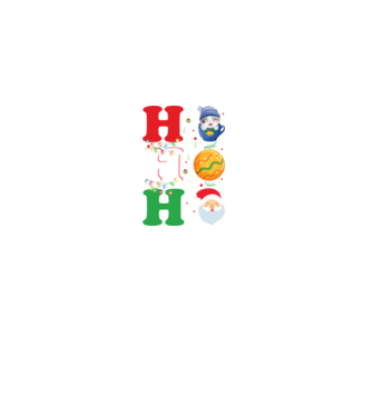 Ho-ho-ho christmas model negru pe tricou