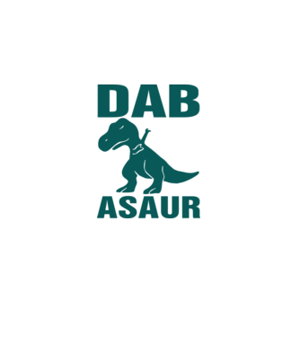 Dabasaur model negru pe tricou