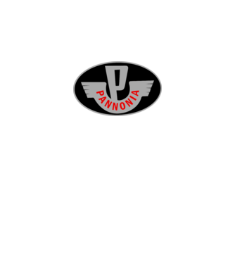 Logo Pannonia model alb pe tricou
