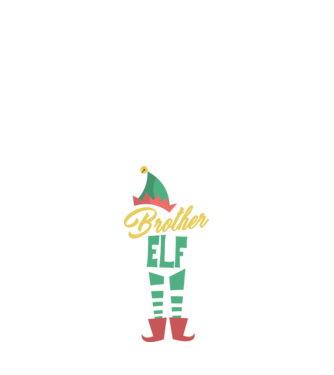 Elf family brother model negru pe tricou