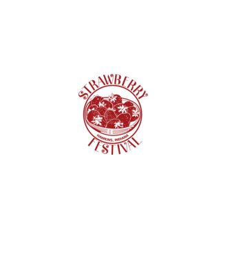 strawberry festival stranger things model galben pe tricou