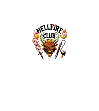 Hellfire ok model alb pe tricou