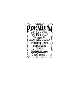 calitate premium -1955 - anul în care s-a născut - perfecțiunea - 100% unicat, cu piese originale, ediție limitată model alb pe tricou