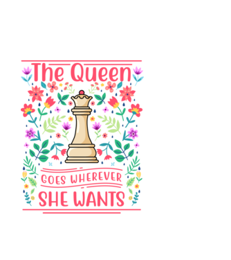 the queen goes wherever she wants model alb pe tricou