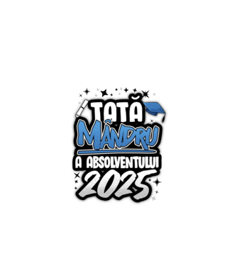 Tată MÂNDRU a absolventului model alb pe tricou