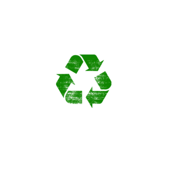 RECYCLE model negru pe tricou