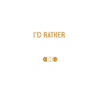 I'd rather be cycling model negru pe tricou