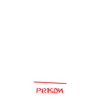 Back to prison - școală model alb pe tricou