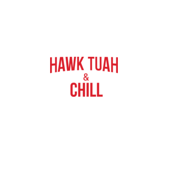 Hawk tuah and chill red netflix model  pe tricou