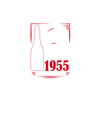 Un Vin Bun 1955 - Negru model turcoaz pe tricou